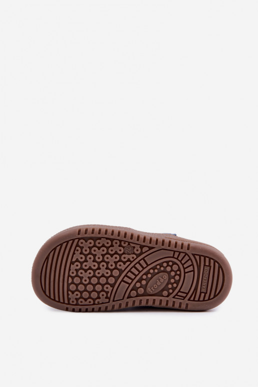 Zapatos de ante para niños azul oscuro Barefoot Froddo G2110157