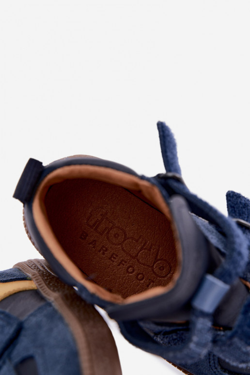 Zapatos de ante para niños azul oscuro Barefoot Froddo G2110157