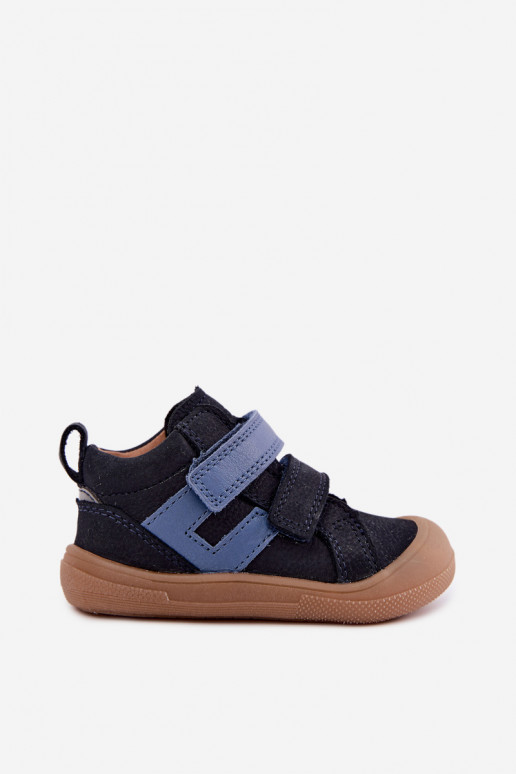 Zapatos de cuero para niños azul oscuro Barefoot Froddo G2130380