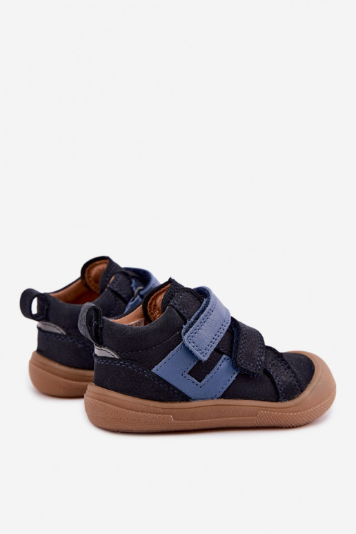Zapatos de cuero para niños azul oscuro Barefoot Froddo G2130380