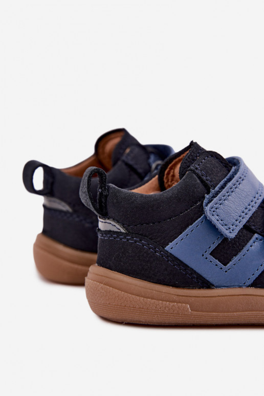 Zapatos de cuero para niños azul oscuro Barefoot Froddo G2130380
