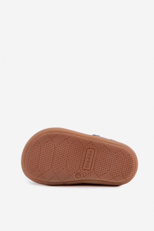 Zapatos de cuero para niños azul oscuro Barefoot Froddo G2130380
