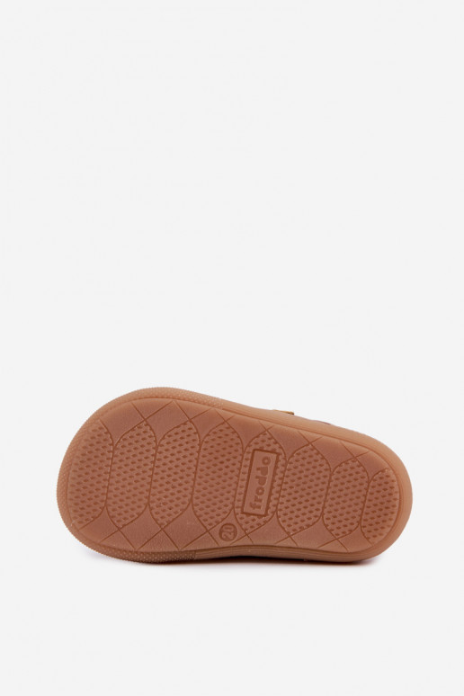 Zapatos de cuero para niños marrones Barefoot Froddo G2130380-2