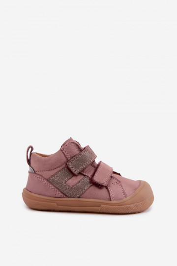 Zapatos de cuero para niños Barefoot FRODDO G2130380-3 en rosa 2