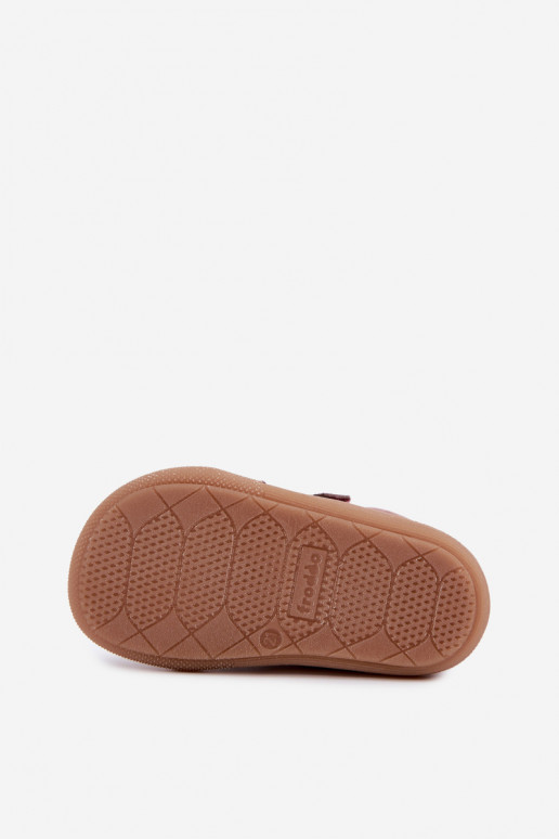 Zapatos de cuero para niños Barefoot FRODDO G2130380-3 en rosa