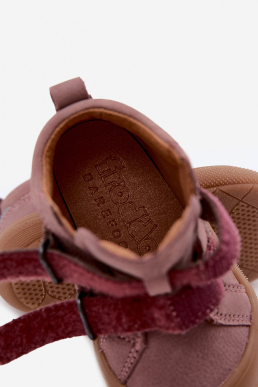 Zapatos de cuero para niños Barefoot FRODDO G2130380-3 en rosa