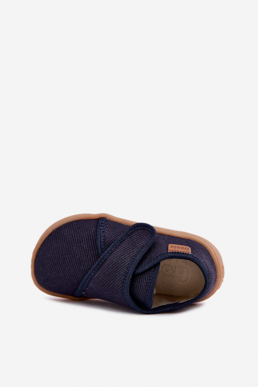 Zapatillas para niños con cierres adhesivos Barefoot Froddo G1700438 en azul oscuro