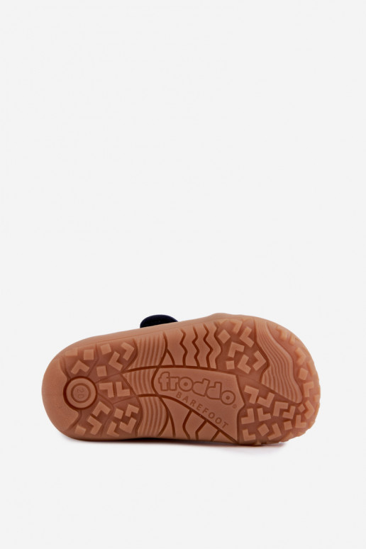 Zapatillas para niños con cierres adhesivos Barefoot Froddo G1700438 en azul oscuro