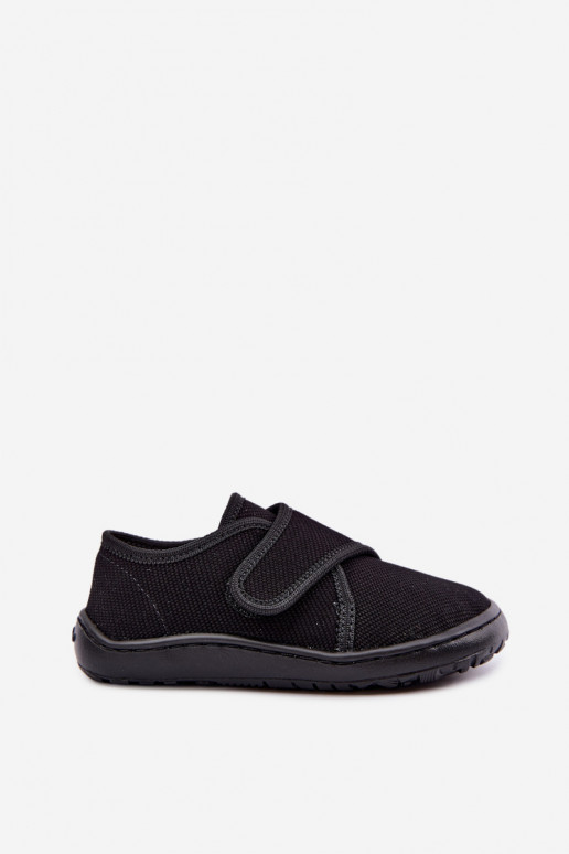 Zapatillas para niños con cierres adhesivos Barefoot Froddo G1700438-15 en negro
