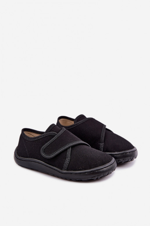 Zapatillas para niños con cierres adhesivos Barefoot Froddo G1700438-15 en negro