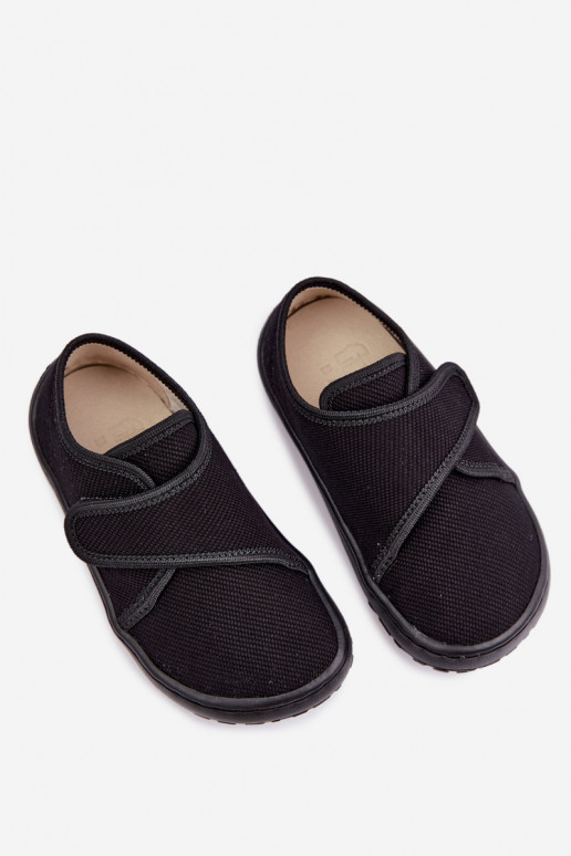 Zapatillas para niños con cierres adhesivos Barefoot Froddo G1700438-15 en negro