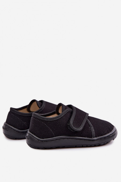 Zapatillas para niños con cierres adhesivos Barefoot Froddo G1700438-15 en negro