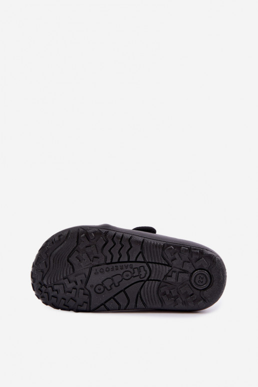 Zapatillas para niños con cierres adhesivos Barefoot Froddo G1700438-15 en negro