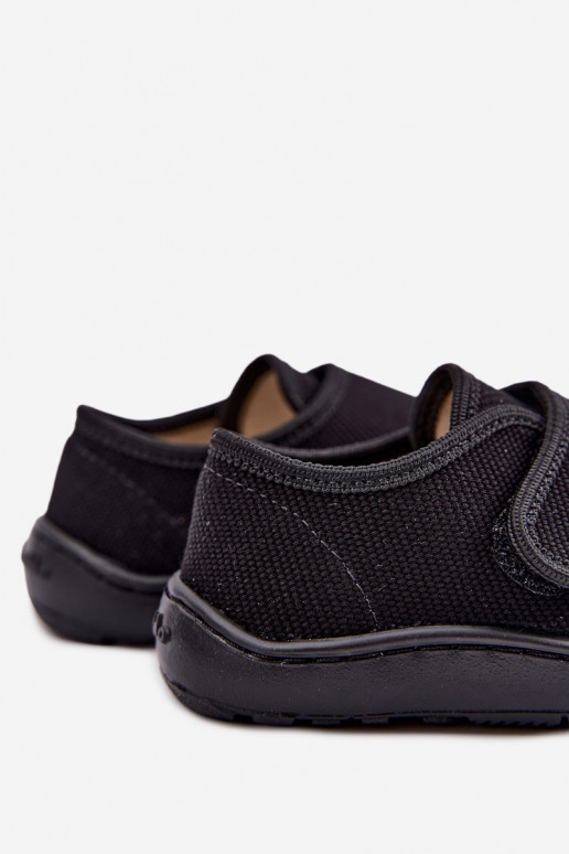 Zapatillas para niños con cierres adhesivos Barefoot Froddo G1700438-15 en negro