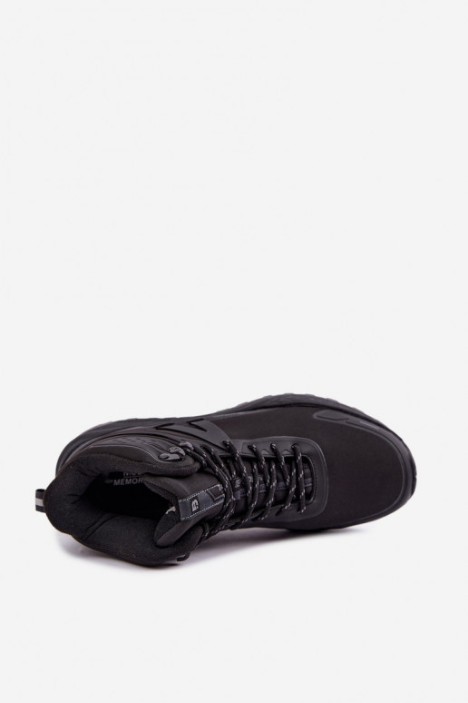 Botas de senderismo aisladas para hombres impermeables en negro Koby