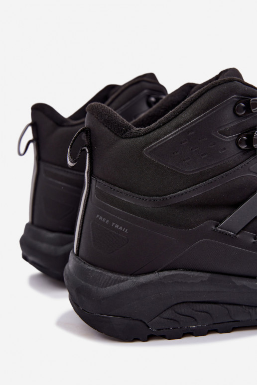 Botas de senderismo aisladas para hombres impermeables en negro Koby