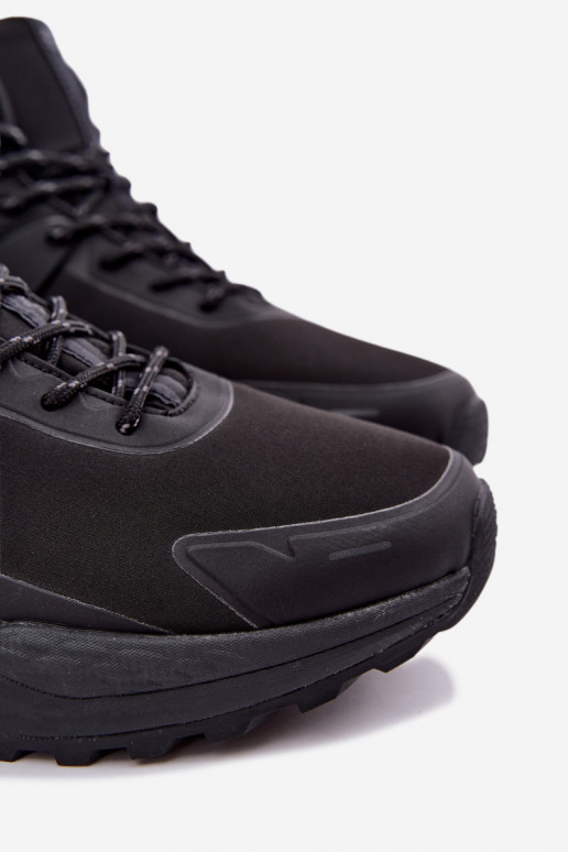 Botas de senderismo aisladas para hombres impermeables en negro Koby