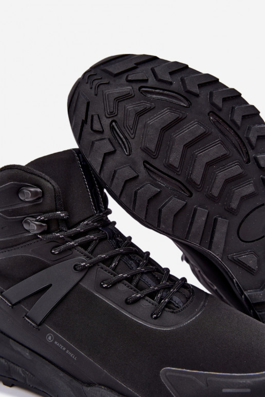 Botas de senderismo aisladas para hombres impermeables en negro Koby
