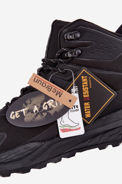 Botas de senderismo aisladas para hombres impermeables en negro Koby