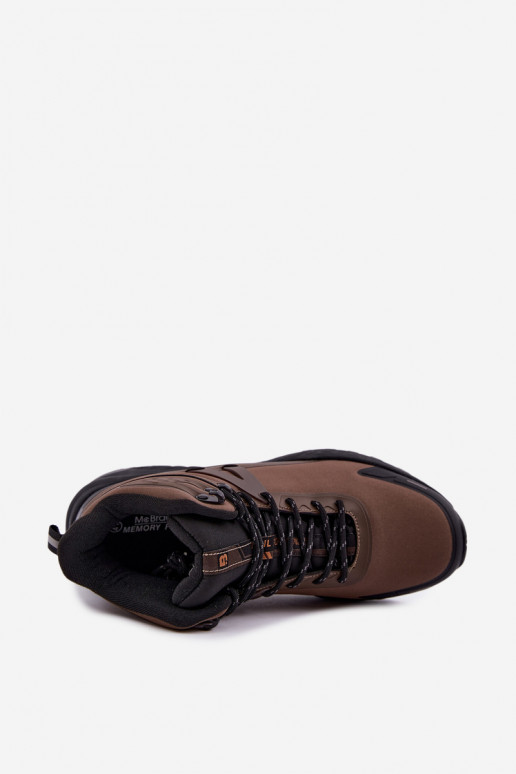 Botas de senderismo aisladas para hombres impermeables en marrón Koby