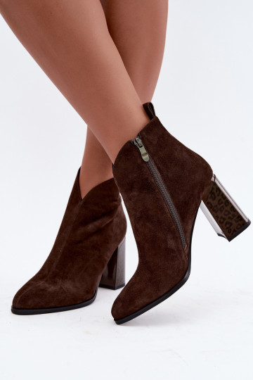 Botines de ante con aislamiento interior en chocolate Zivella 2