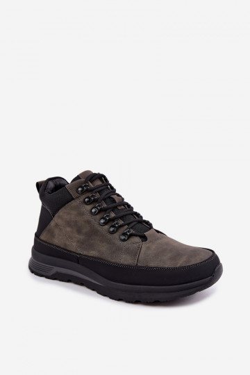 Botas de senderismo aisladas para hombres en gris Nivelle