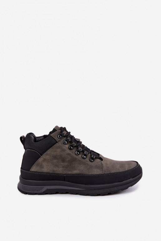 Botas de senderismo aisladas para hombres en gris Nivelle