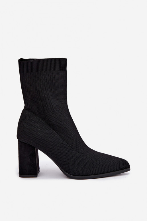 Botines cálidos para mujer modelo slip-on, negros