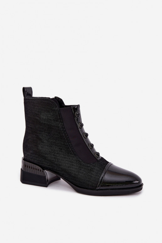Botas de ante con tacones aislados D&A CR62-3188 negro