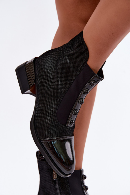 Botas de ante con tacones aislados D&A CR62-3188 negro