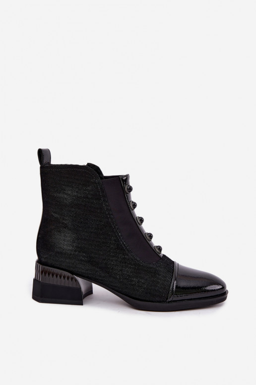 Botas de ante con tacones aislados D&A CR62-3188 negro