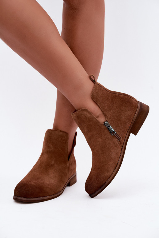 Botas de ante con cortes Vinceza 133142 marrón