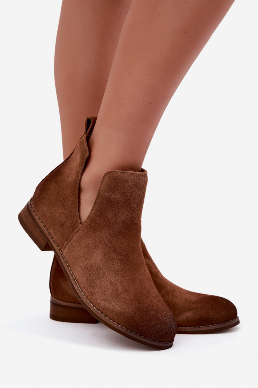 Botas de ante con cortes Vinceza 133142 marrón