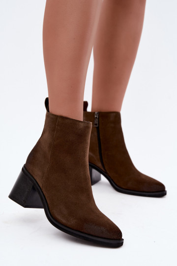Botines aislados con tacones Vinceza 133100 caqui