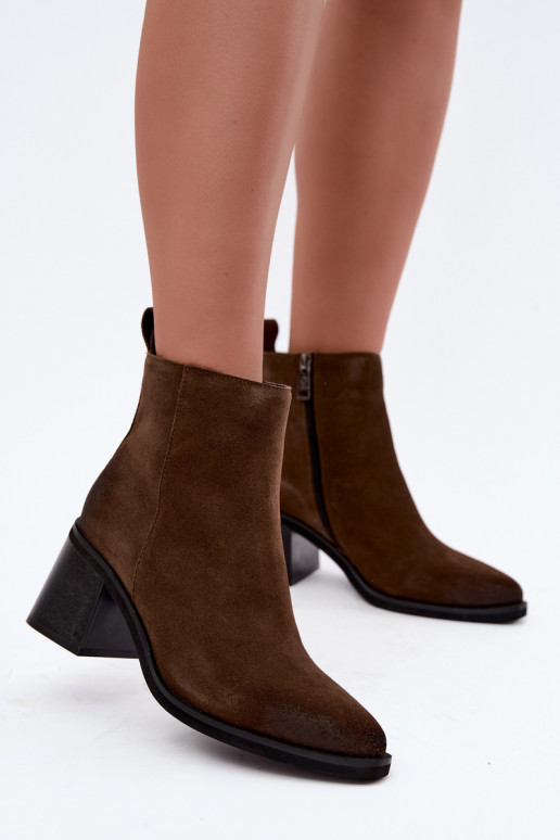 Botines aislados con tacones Vinceza 133100 caqui