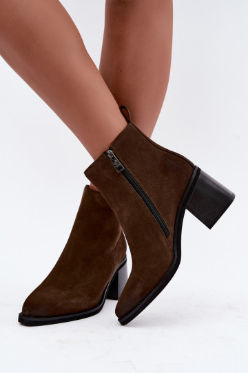 Botines aislados con tacones Vinceza 133100 caqui 2