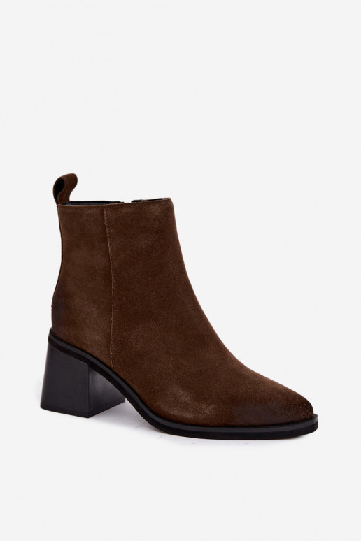 Botines aislados con tacones Vinceza 133100 caqui
