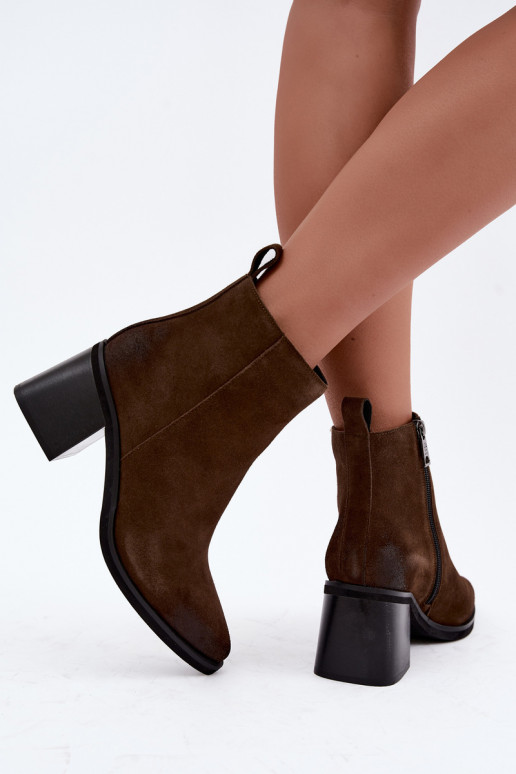 Botines aislados con tacones Vinceza 133100 caqui