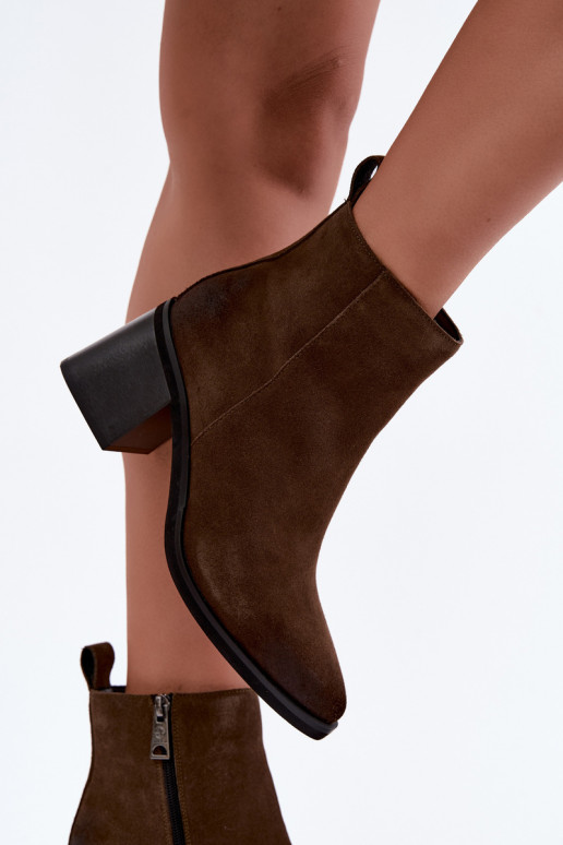 Botines aislados con tacones Vinceza 133100 caqui