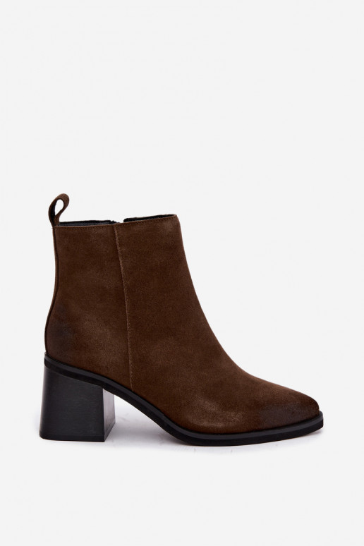 Botines aislados con tacones Vinceza 133100 caqui