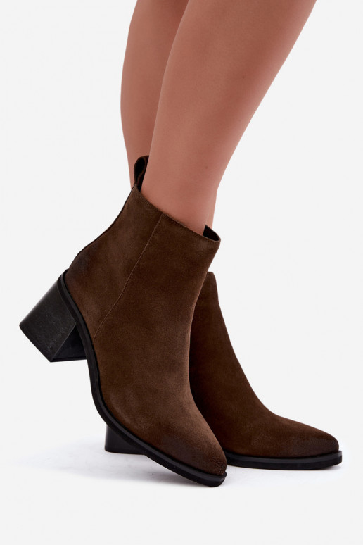 Botines aislados con tacones Vinceza 133100 caqui