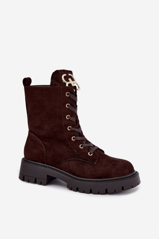 Botines cálidos para mujer con adornos de ante sintético Falira