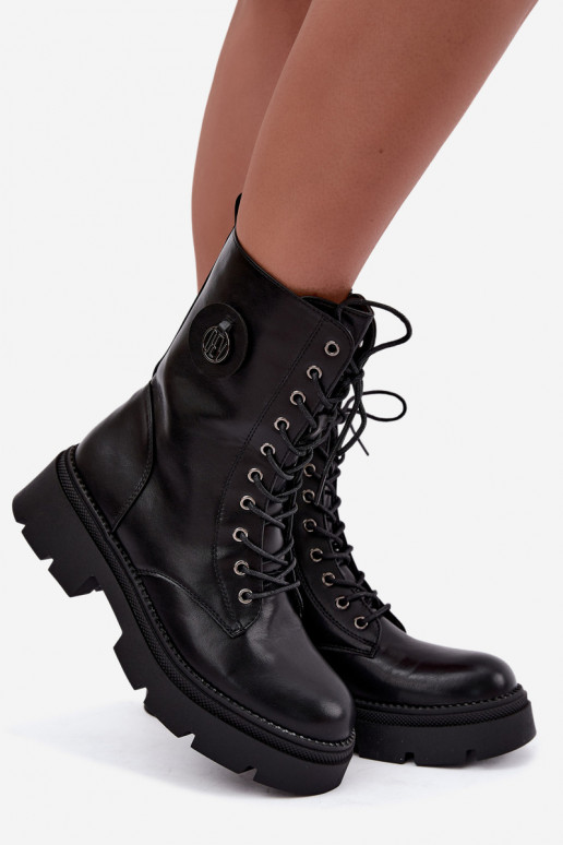 Botines negros cálidos para mujer Livela