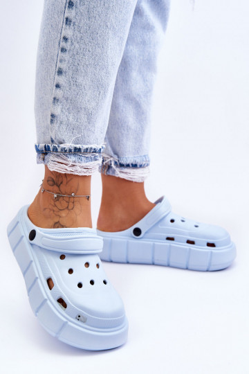 Zapatillas de mujer con plataforma de espuma en azul claro Beckett