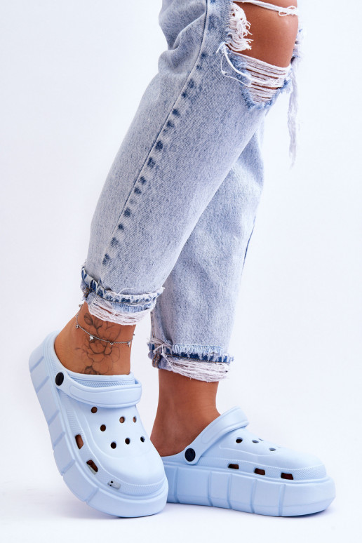Zapatillas de mujer con plataforma de espuma en azul claro Beckett