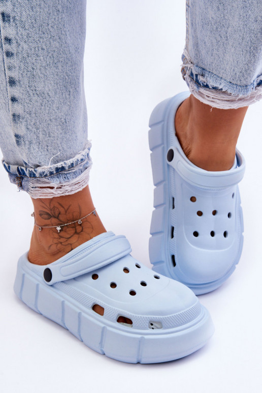 Zapatillas de mujer con plataforma de espuma en azul claro Beckett