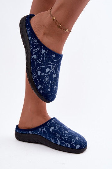 Zapatillas de mujer azul oscuro con patrones Inblu ET000041