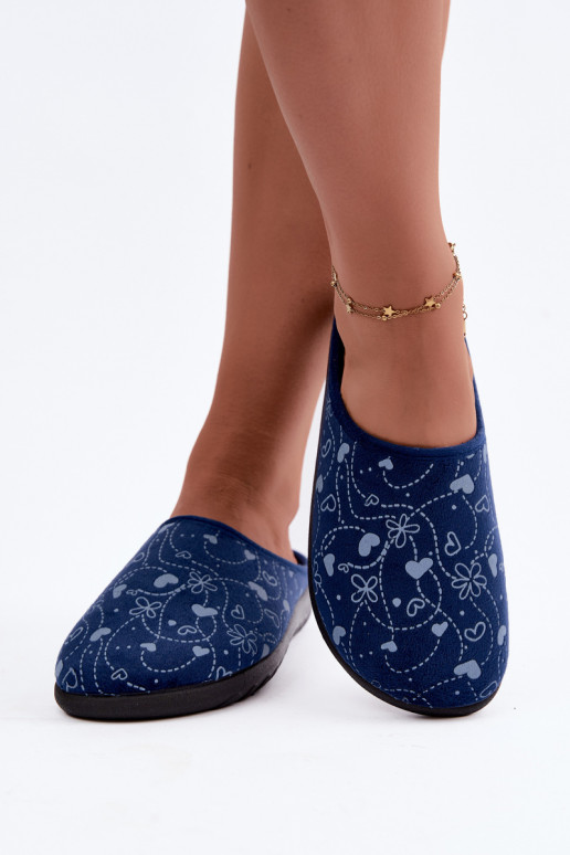 Zapatillas de mujer azul oscuro con patrones Inblu ET000041
