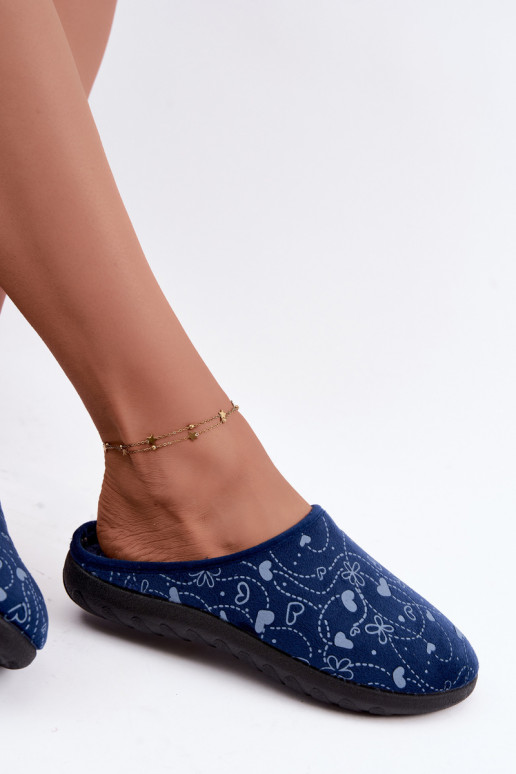 Zapatillas de mujer azul oscuro con patrones Inblu ET000041