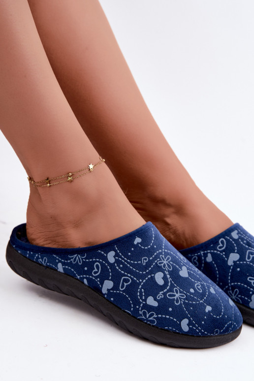 Zapatillas de mujer azul oscuro con patrones Inblu ET000041